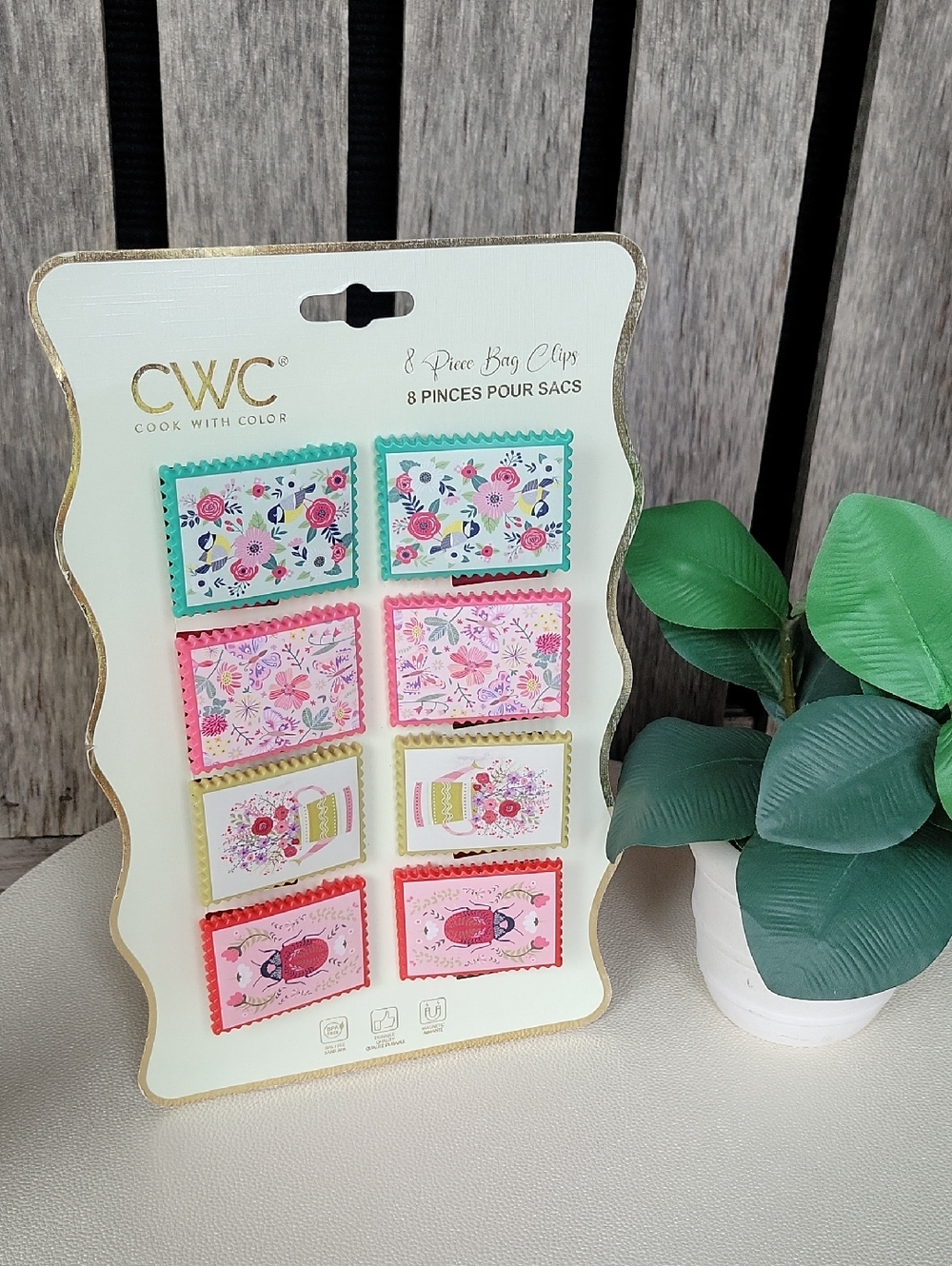 CWC Cook With Color Floral Bag Clips - Multicolor - Picture 2 of 4